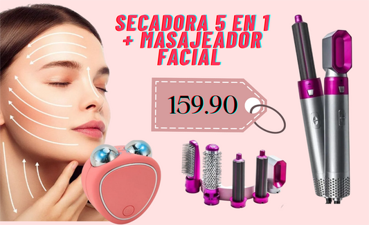 Secadora 5 en 1 + Masajeador facial